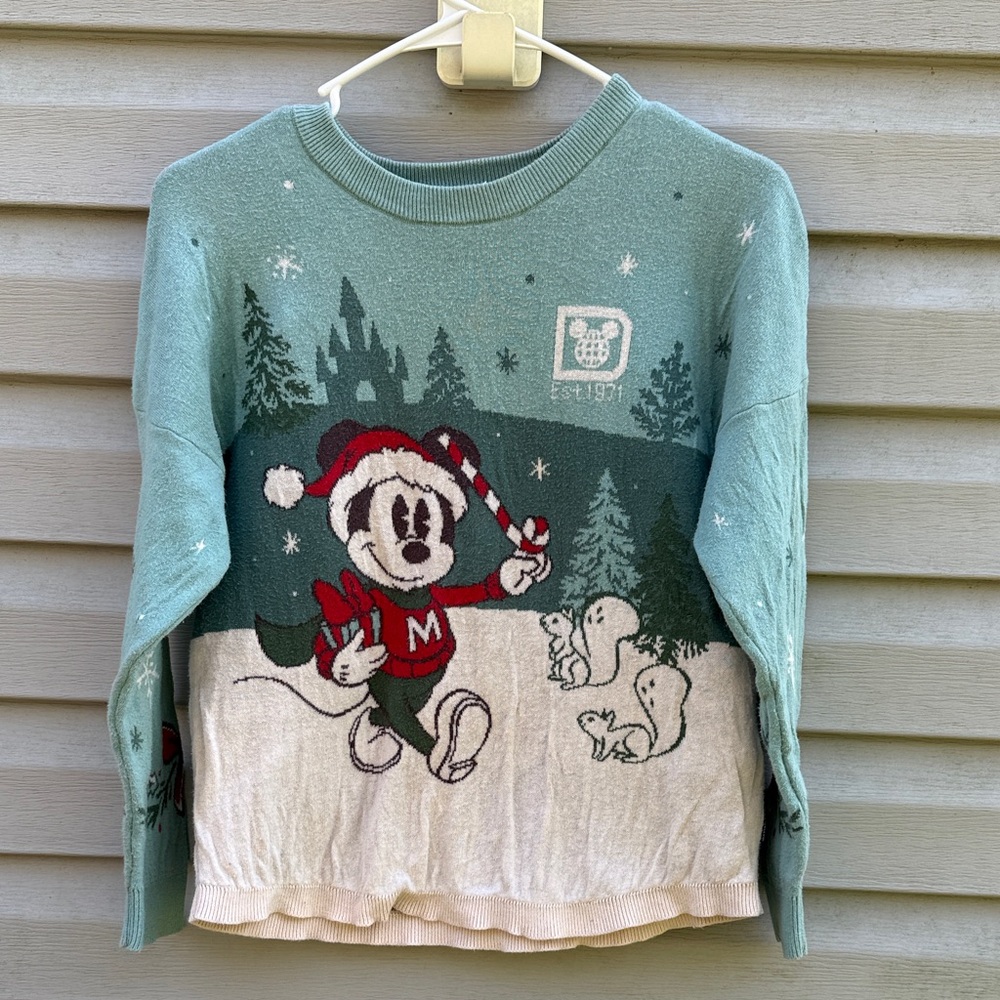 Spirit Jersey | Walt Disney World Mickey Christmas Knit Sweater Kids Large 11/12